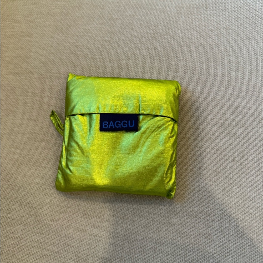 Baggu Metallic Green standard reuseable